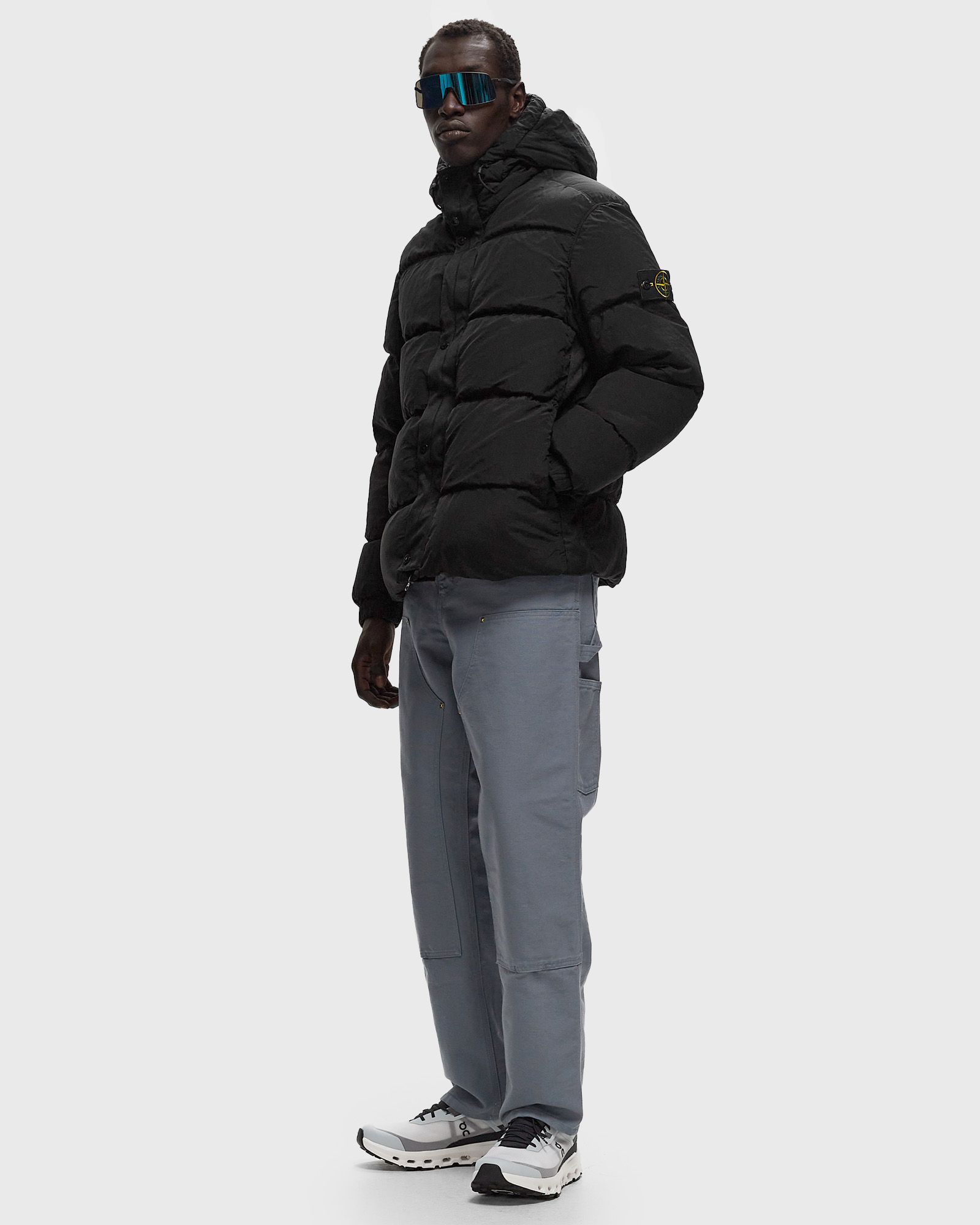 NYLON METAL IN ECONYL HOODED DOWN JACKET