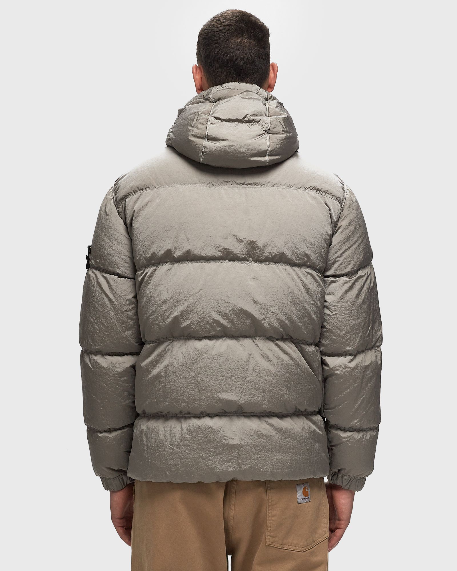 NYLON METAL IN ECONYL HOODED DOWN JACKET