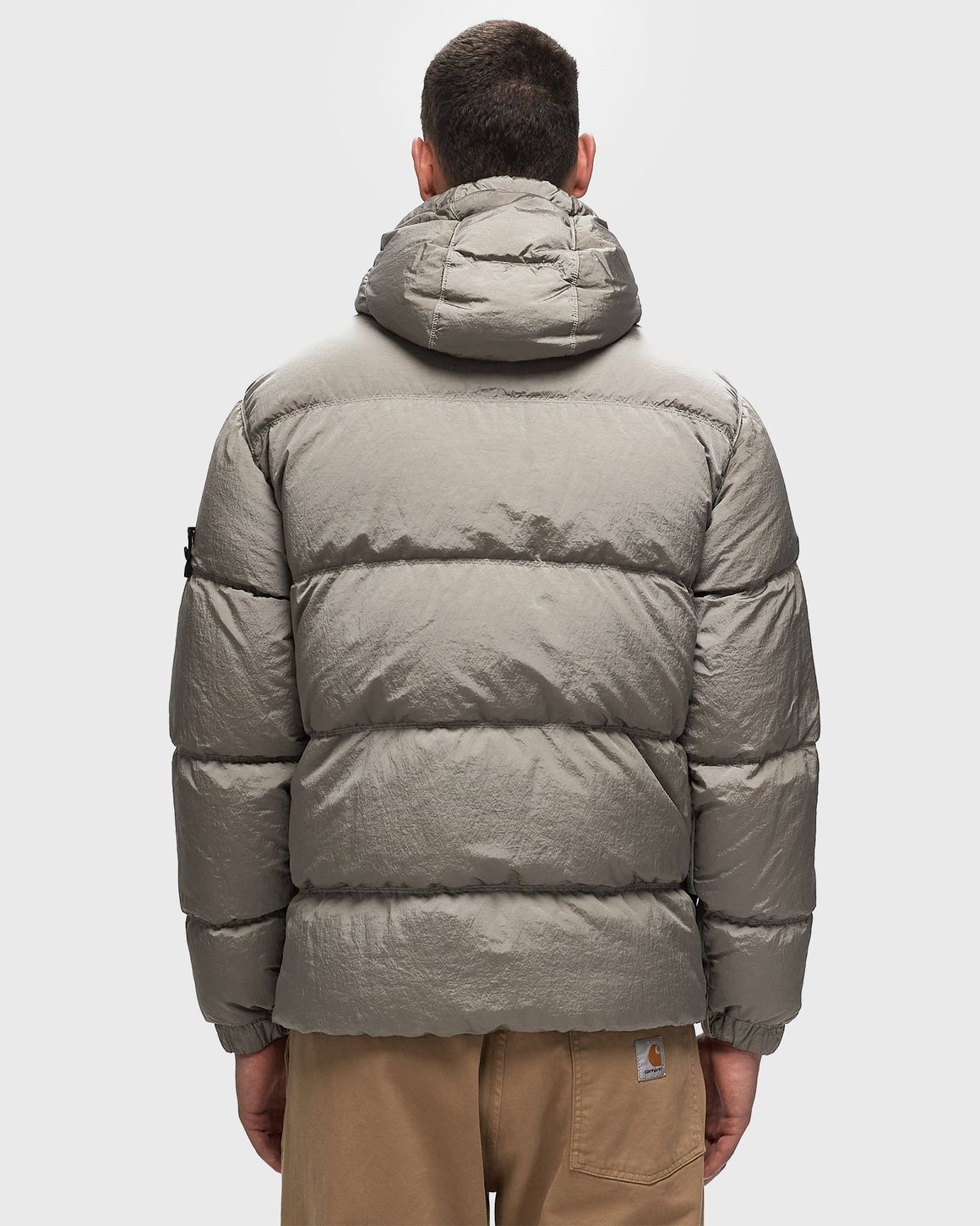 Stone Island SWEAT-SHIRT COTTON WOOL FLEECE, GARMENT DYED_ STONE ISLAND  GHOST PIECE Black | BSTN Store