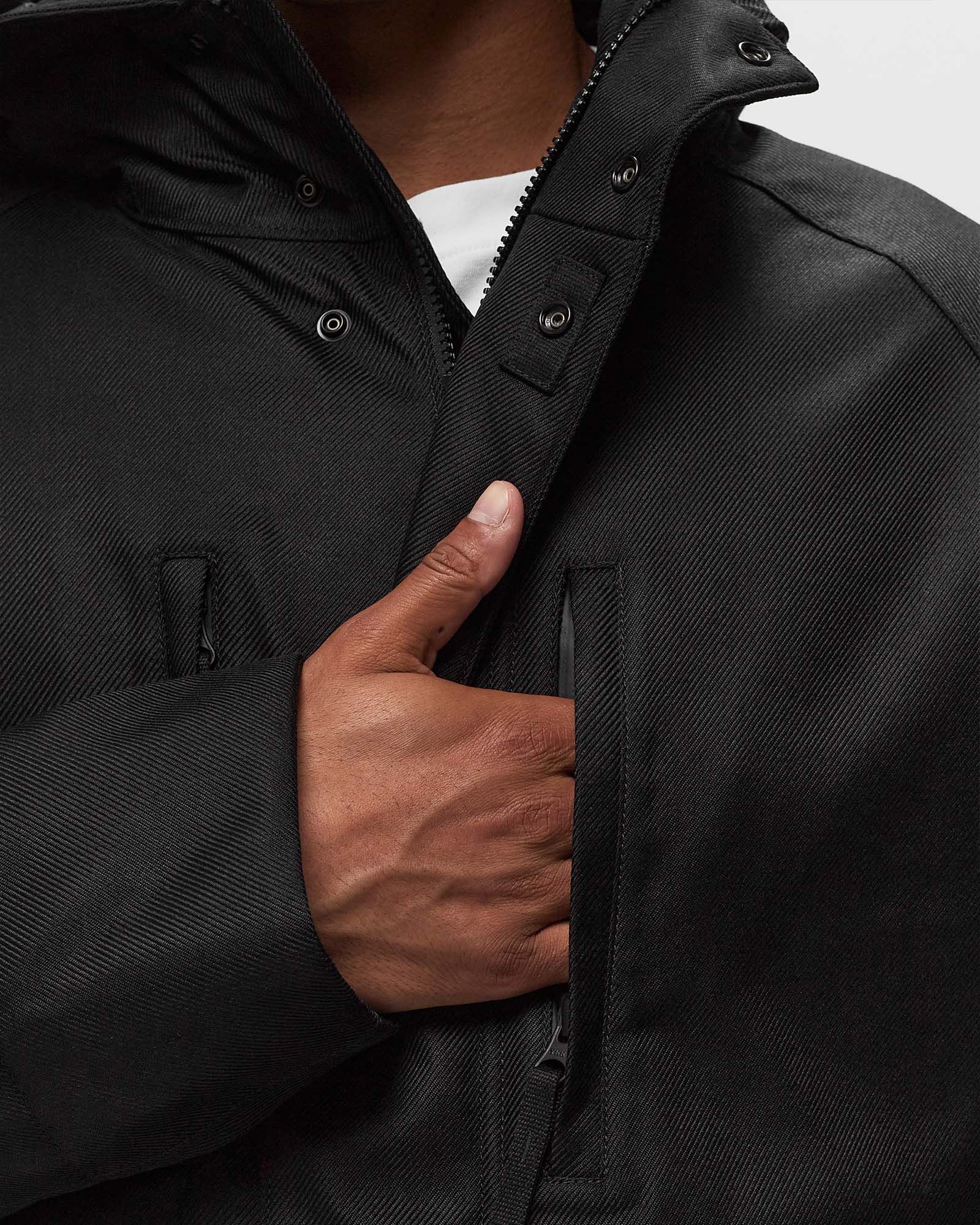 DIAGONAL NYLON DOWN PARKA