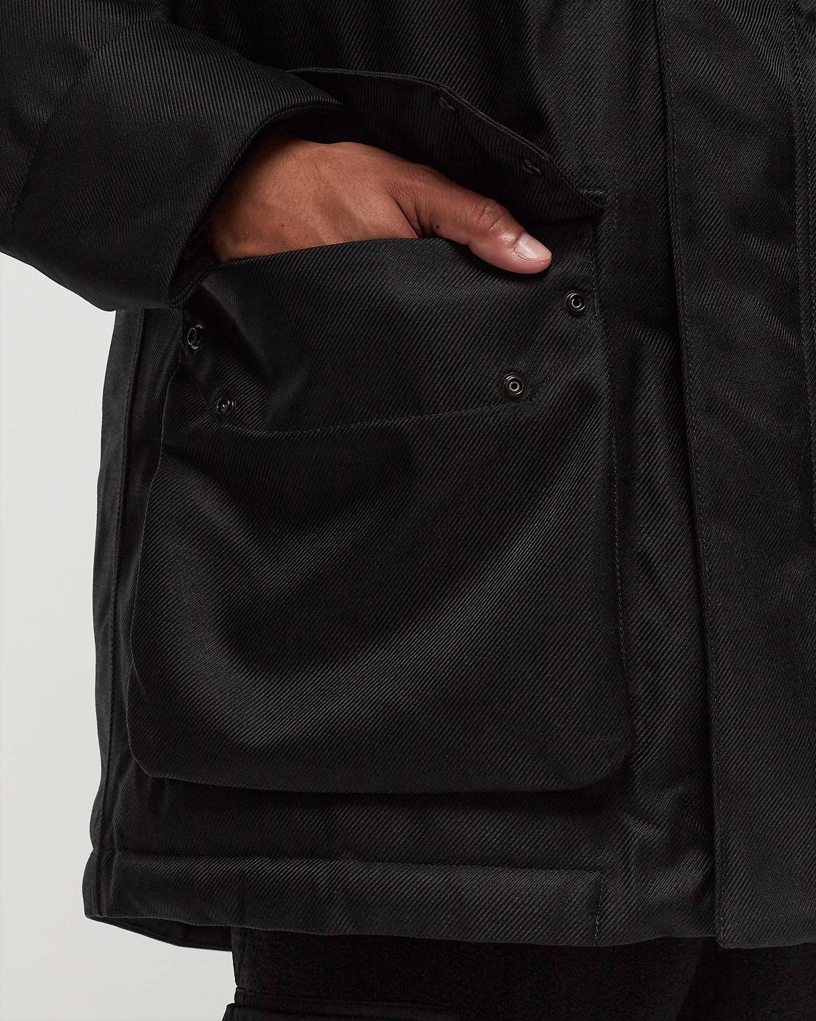 DIAGONAL NYLON DOWN PARKA