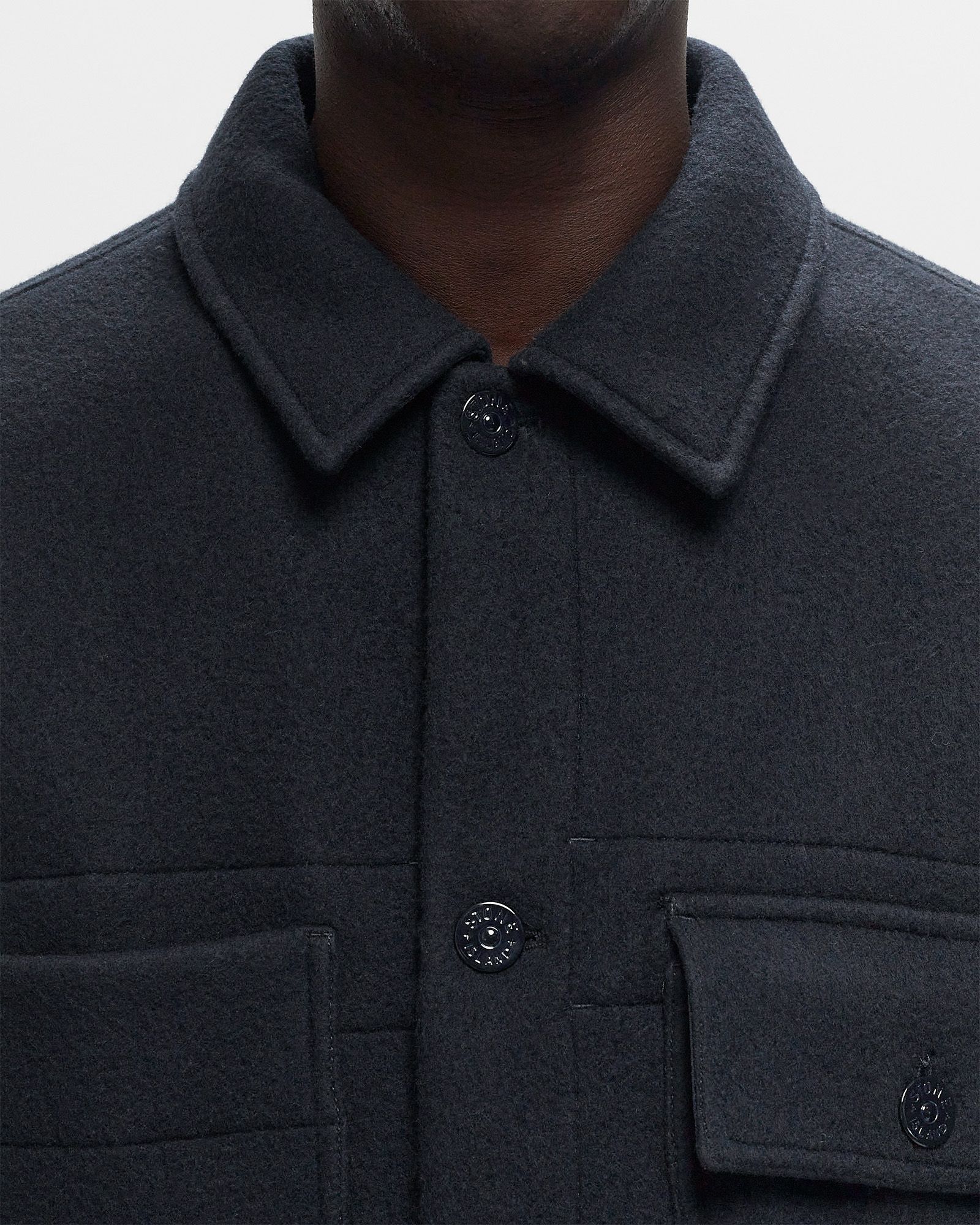 HEAVY MELTON STONE ISLAND GHOST JACKET