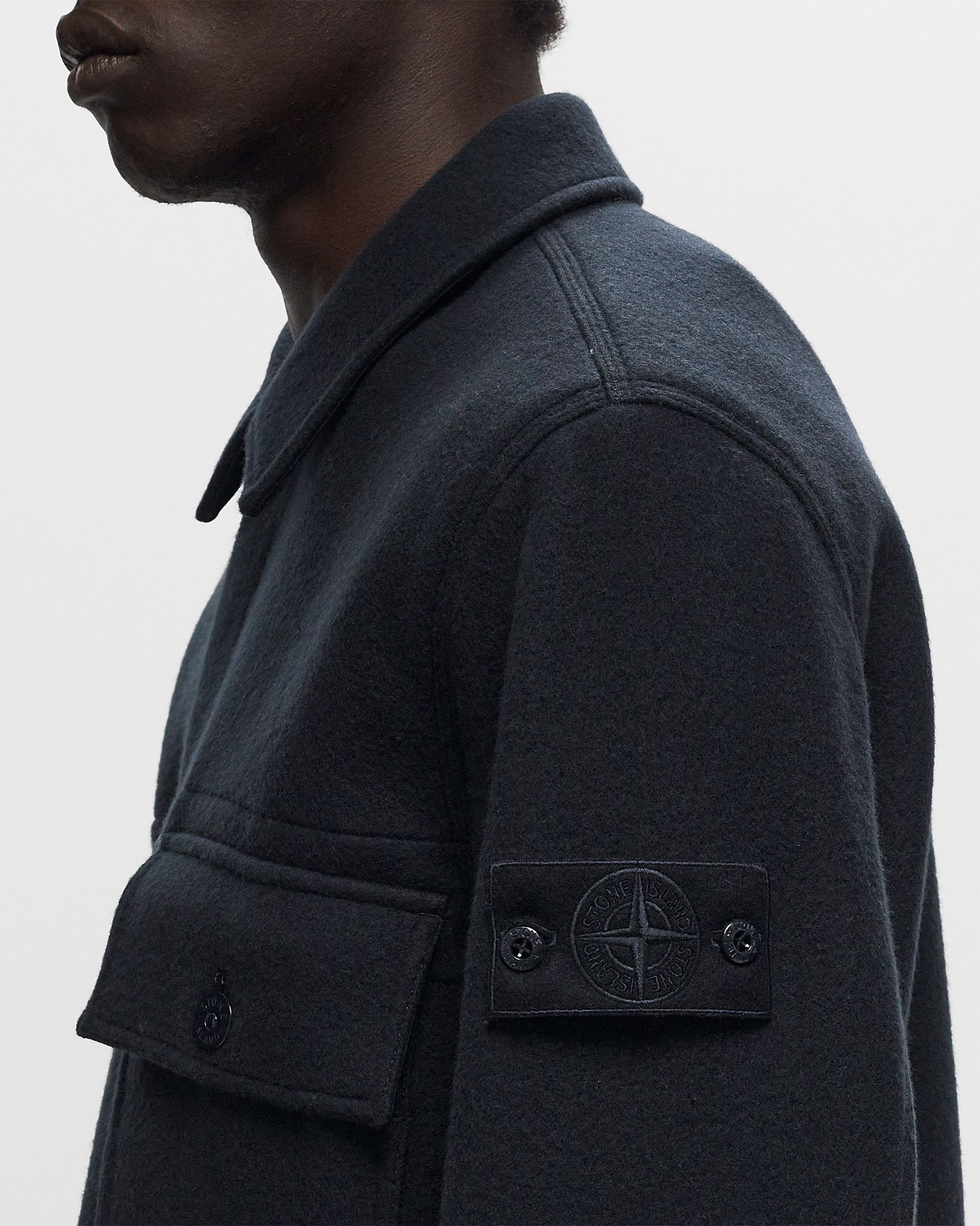 HEAVY MELTON STONE ISLAND GHOST JACKET