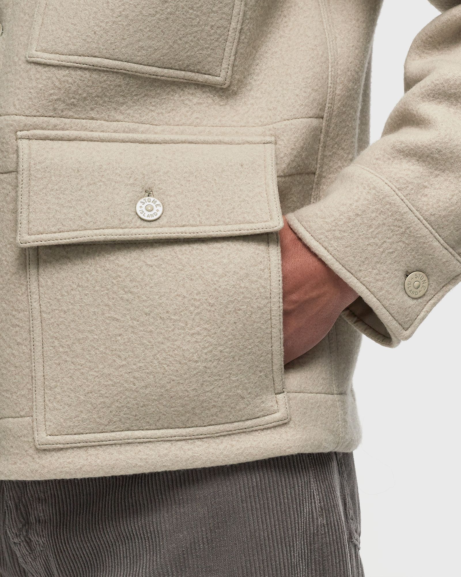 HEAVY MELTON STONE ISLAND GHOST JACKET