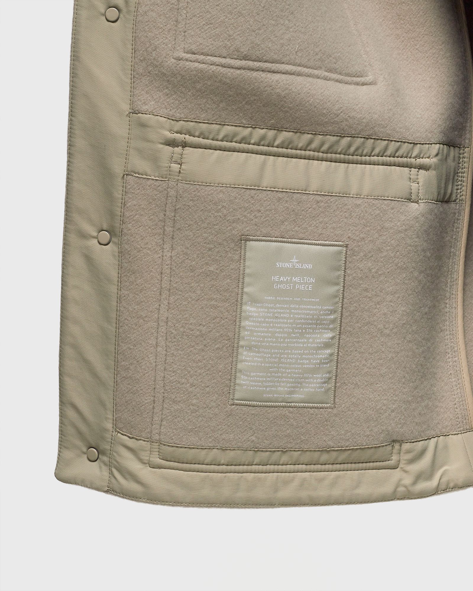 HEAVY MELTON STONE ISLAND GHOST JACKET