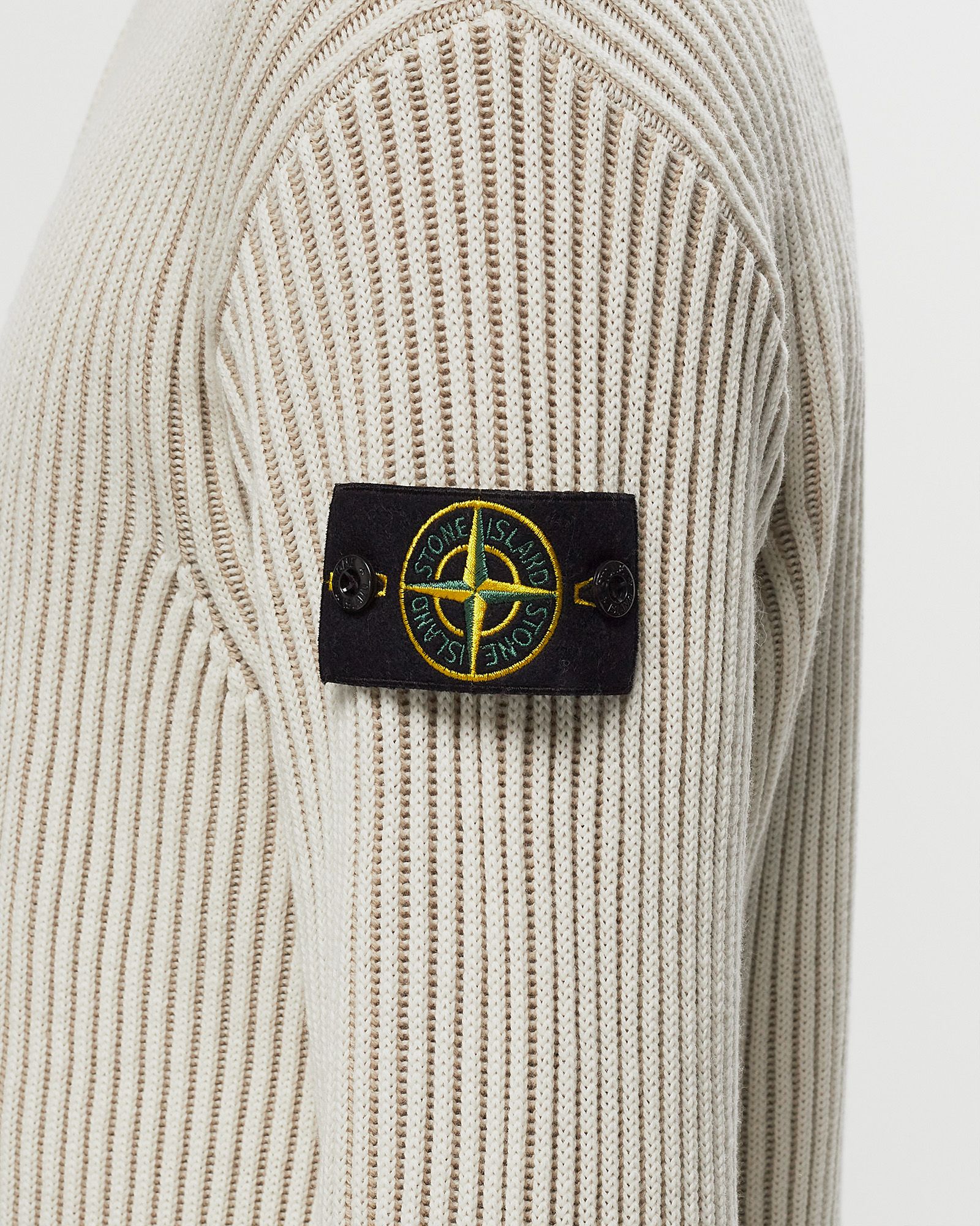 新品 STONE  HARF ZIP RIB KNIT セーター L STONE ISLAND FULL RIB PURE WOOL HALF ZIP KNIT - X Clothing