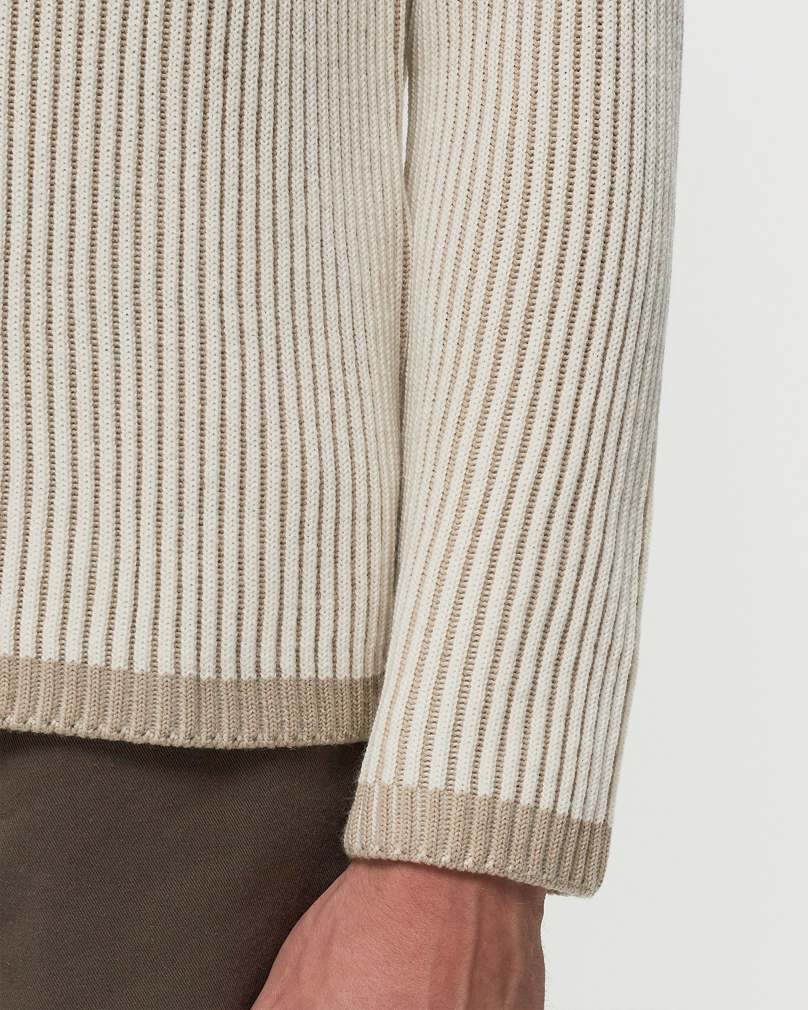 VANISÉ FULL RIB RWS WOOL HALF ZIP SWEATER