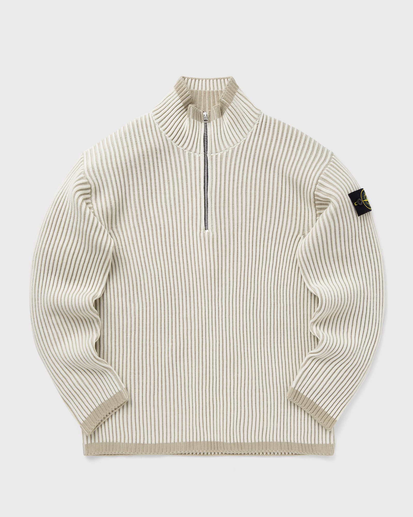 新品 STONE  HARF ZIP RIB KNIT セーター L STONE ISLAND FULL RIB PURE WOOL HALF ZIP KNIT - X Clothing