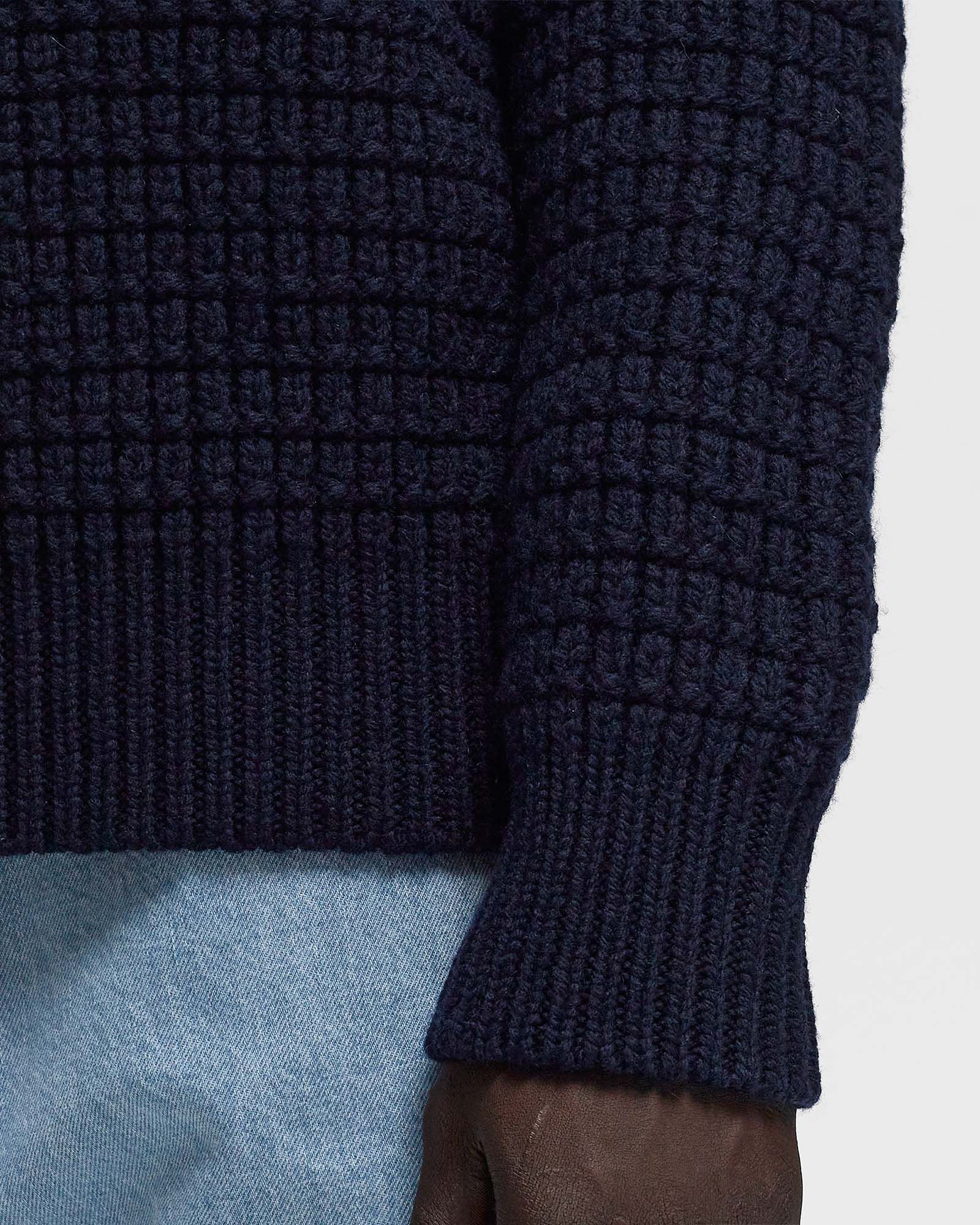 DOUBLE WEAVE PURE WOOL SWEATER