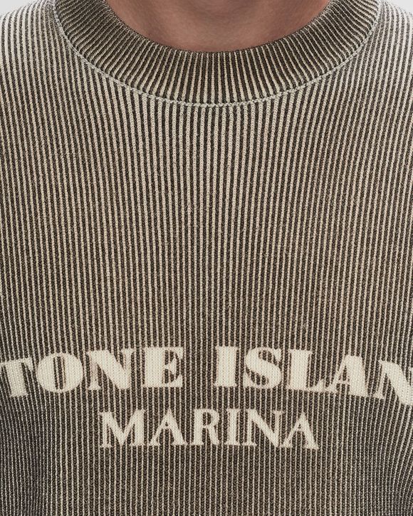 MARINA PRINTED WOOL BLEND CREWNECK SWEATER