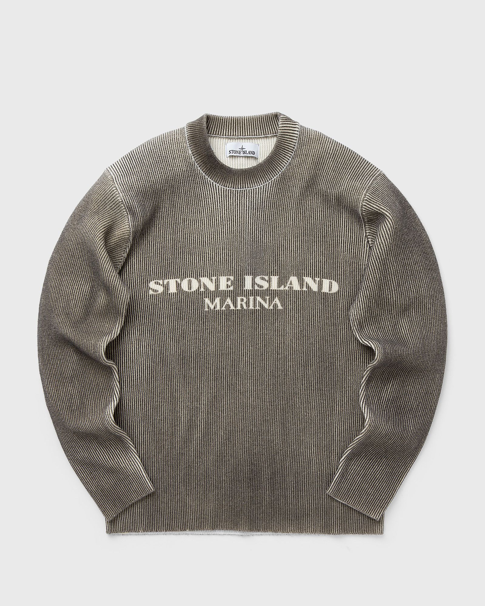 MARINA PRINTED WOOL BLEND CREWNECK SWEATER