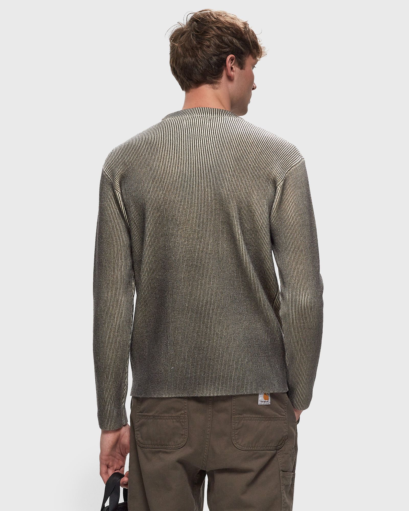 MARINA PRINTED WOOL BLEND CREWNECK SWEATER