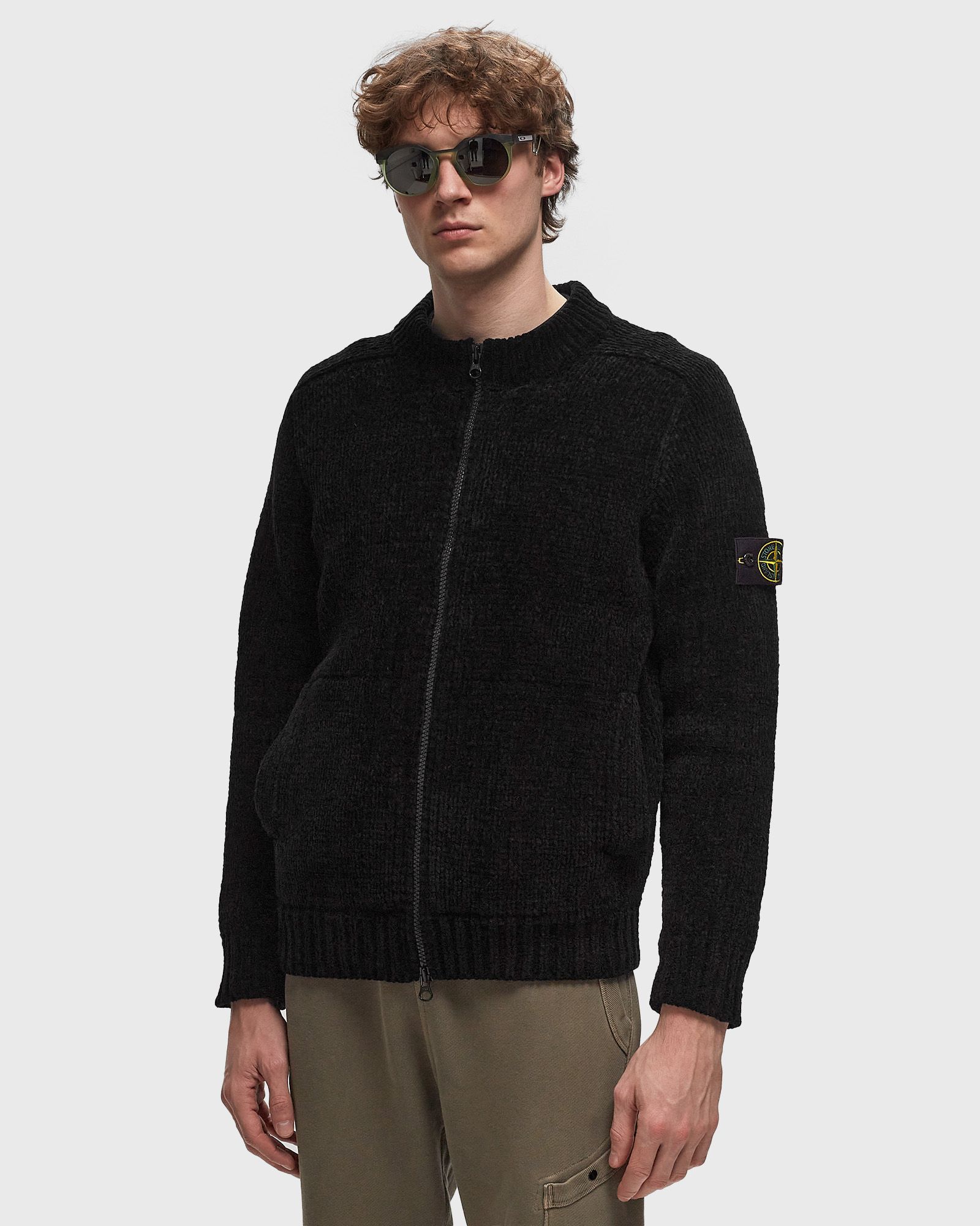 Stone Island COTTON CHENILLE THE PRESIDENT'S KNIT Black