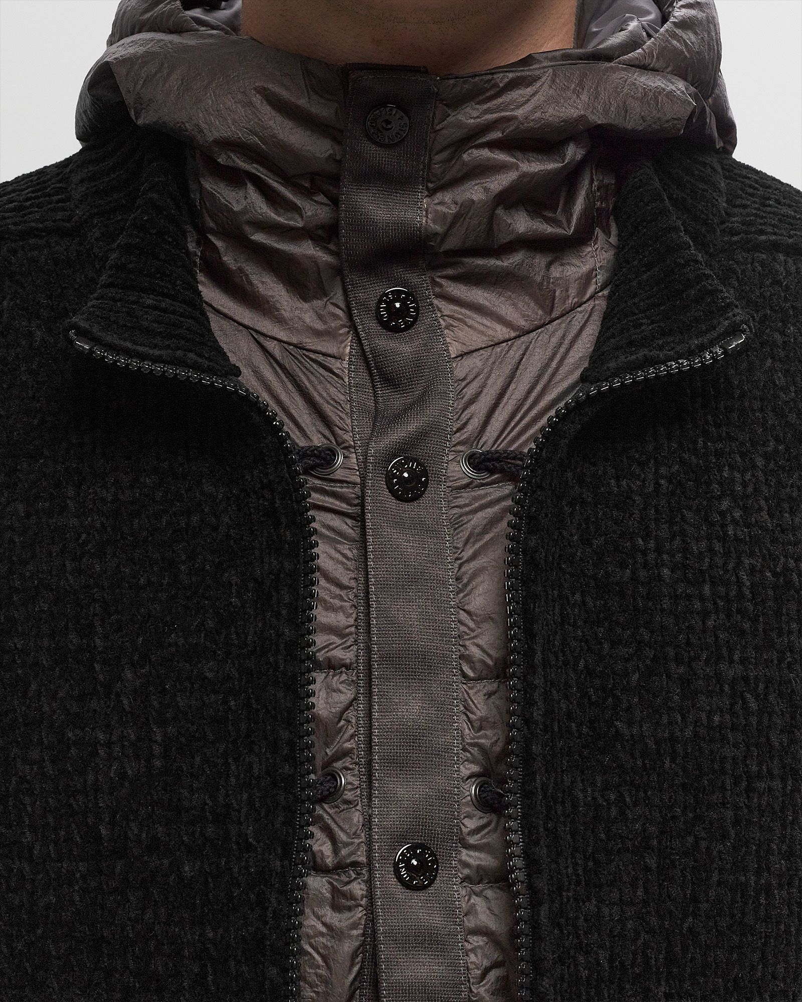 Stone 2003aw presidentknit（ダークグレー） AW04 STONE ISLAND DUAL-LAYER PRESIDENT KNIT CARDIGAN - Jazzy