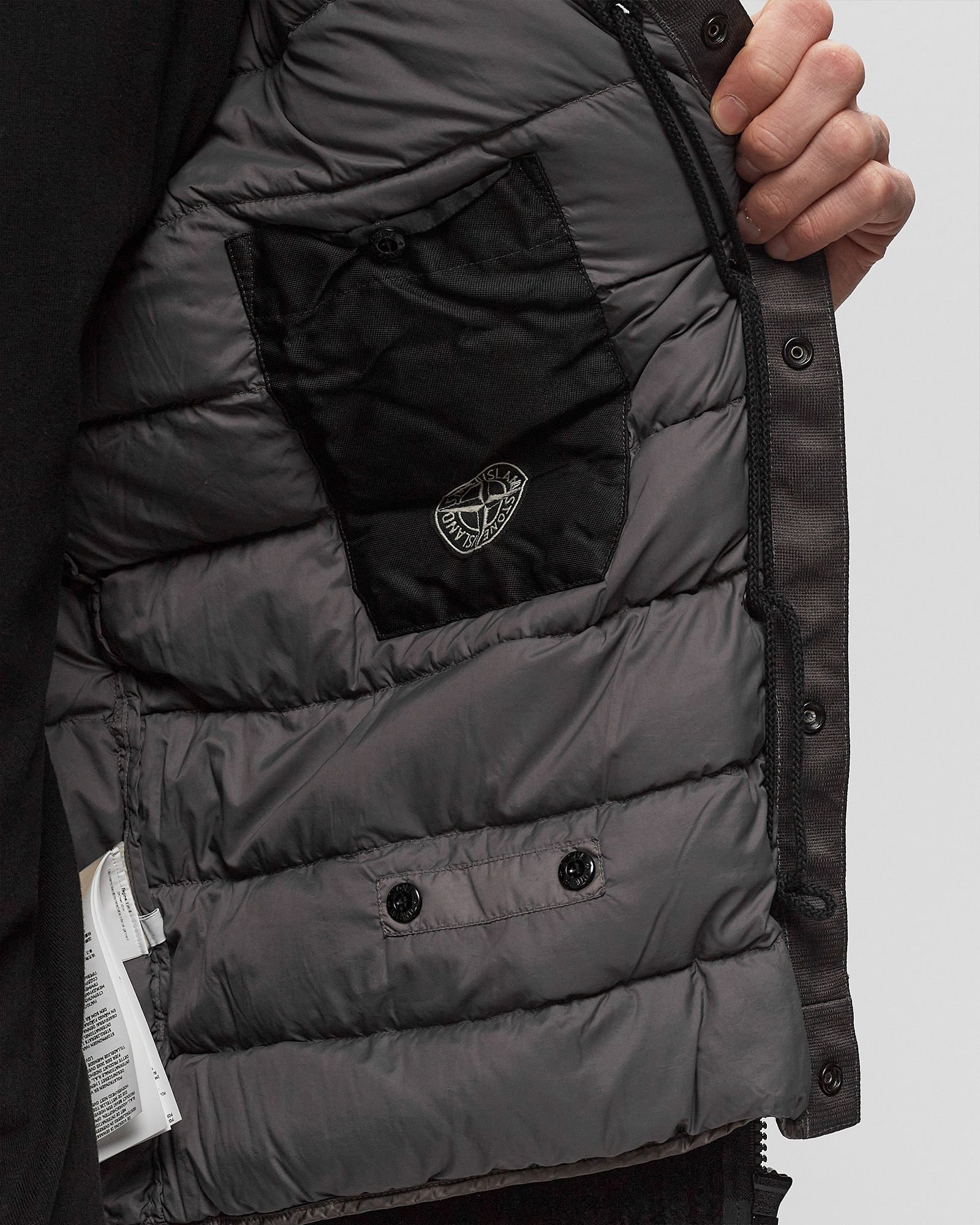 Stone 2003aw presidentknit（ダークグレー） STONE ISLAND AW03 DUAL LAYER PRESIDENT KNIT CARDIGAN (2XL