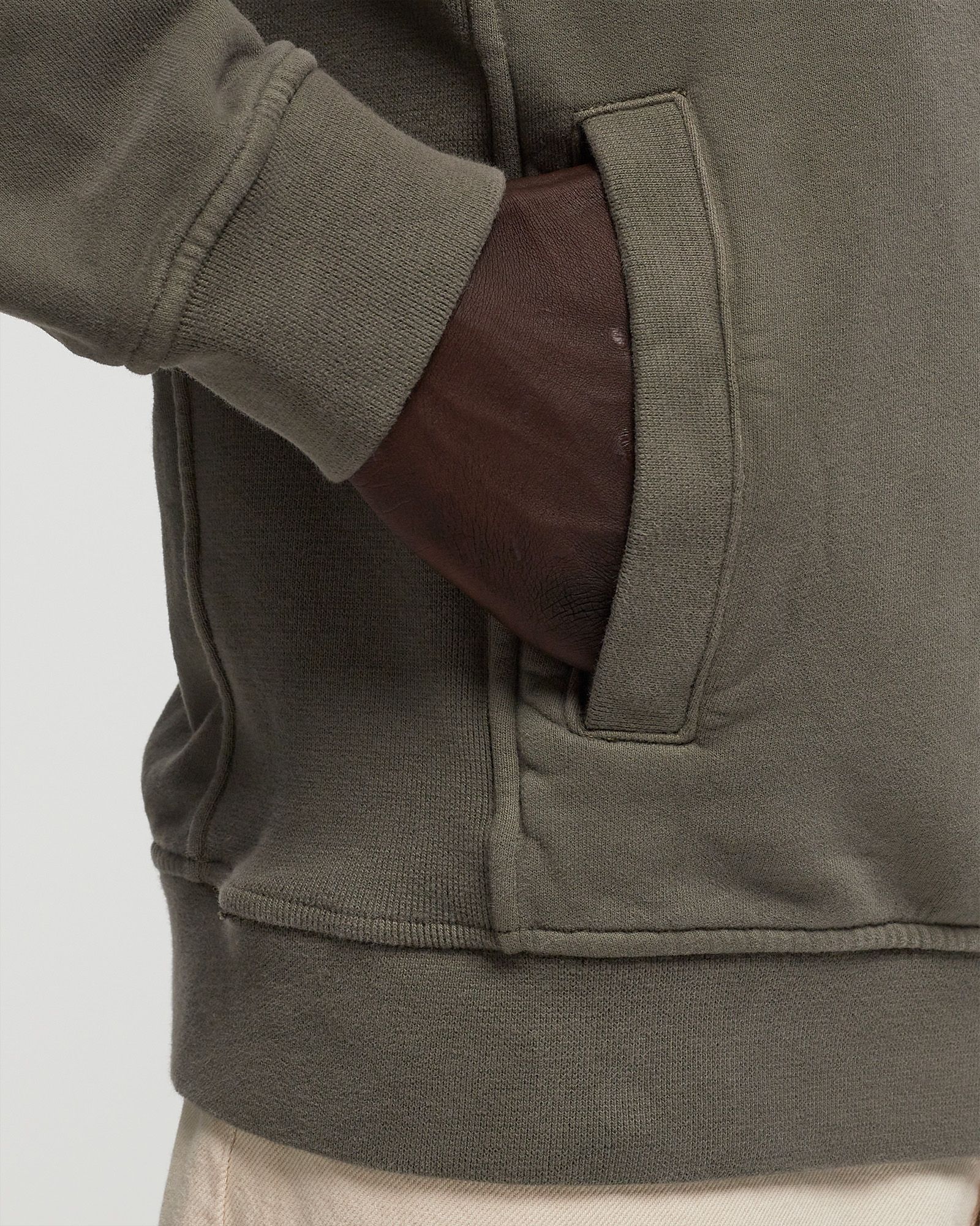 BRUSHED ORGANIC COTTON FLEECE HOODIE
