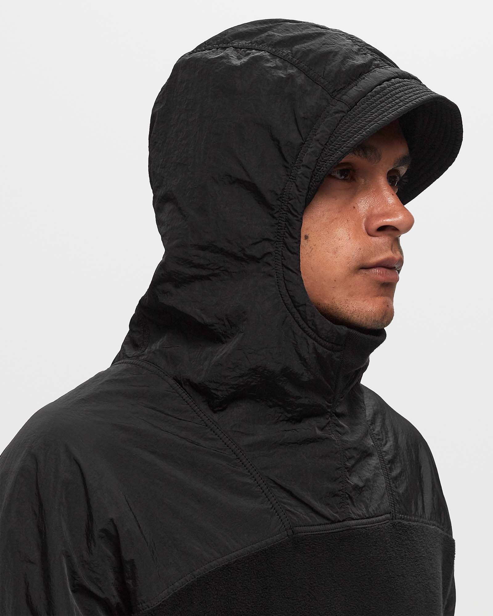 COTTON PILE WITH NYLON-TC HOODIE