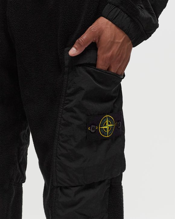 Stone Island COTTON PILE WITH NYLON TC CARGO JOGGING PANTS Black BSTN Store