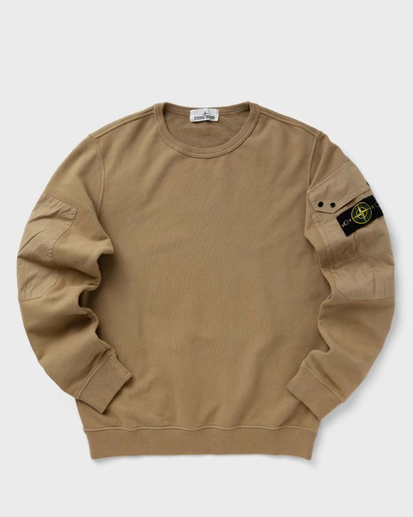 関税送料無料【STONE 】BRUSHED ORGANIC COTTON FLEECE Stone Island Brushed Cotton Fleece Sweatshirt Black at