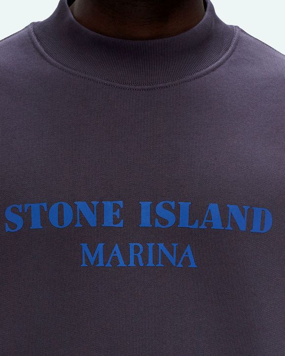 STONE ｜SWEATSHIRTS (671X6 MARINA Cotton Fleece Cr Stone Island MARINA COTTON FLEECE SWEATSHIRT Purple | BSTN Store