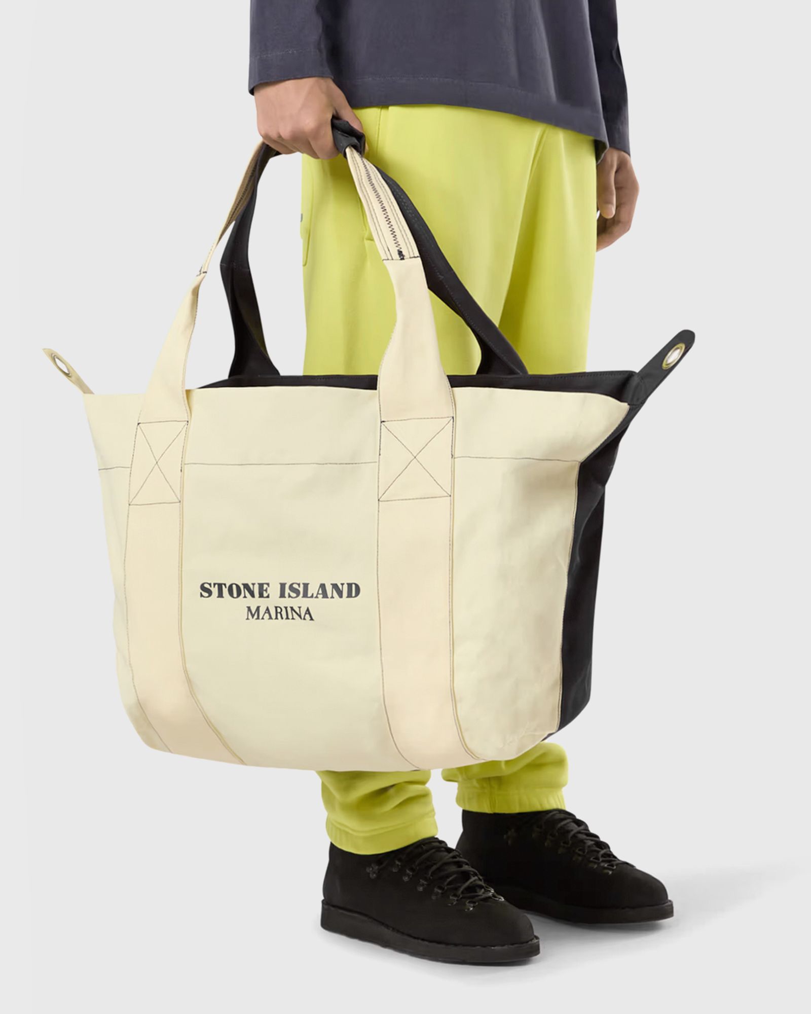 PLATED COTTON CANVAS MAXI TOTE BAG