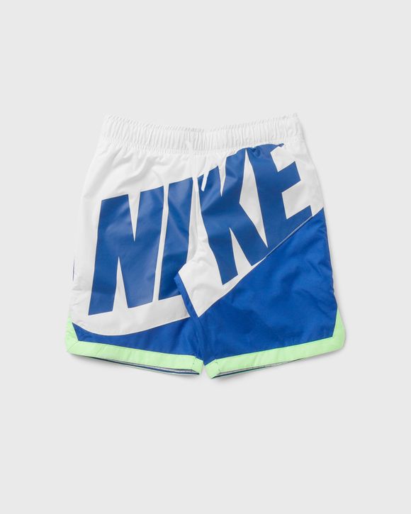 Nike color block woven shorts in blue