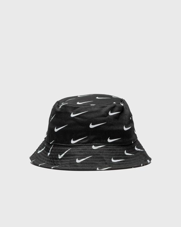 Nike SWOOSH PRINT BUCKET HAT Black