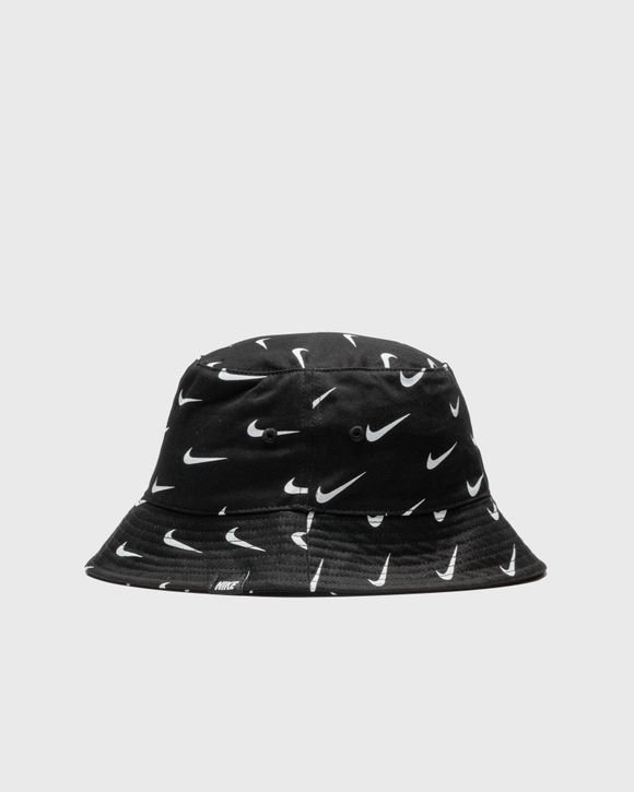 Nike SWOOSH PRINT BUCKET HAT Black