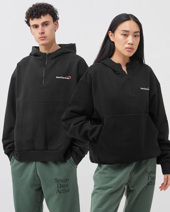 Half zip hoodie oversized sale