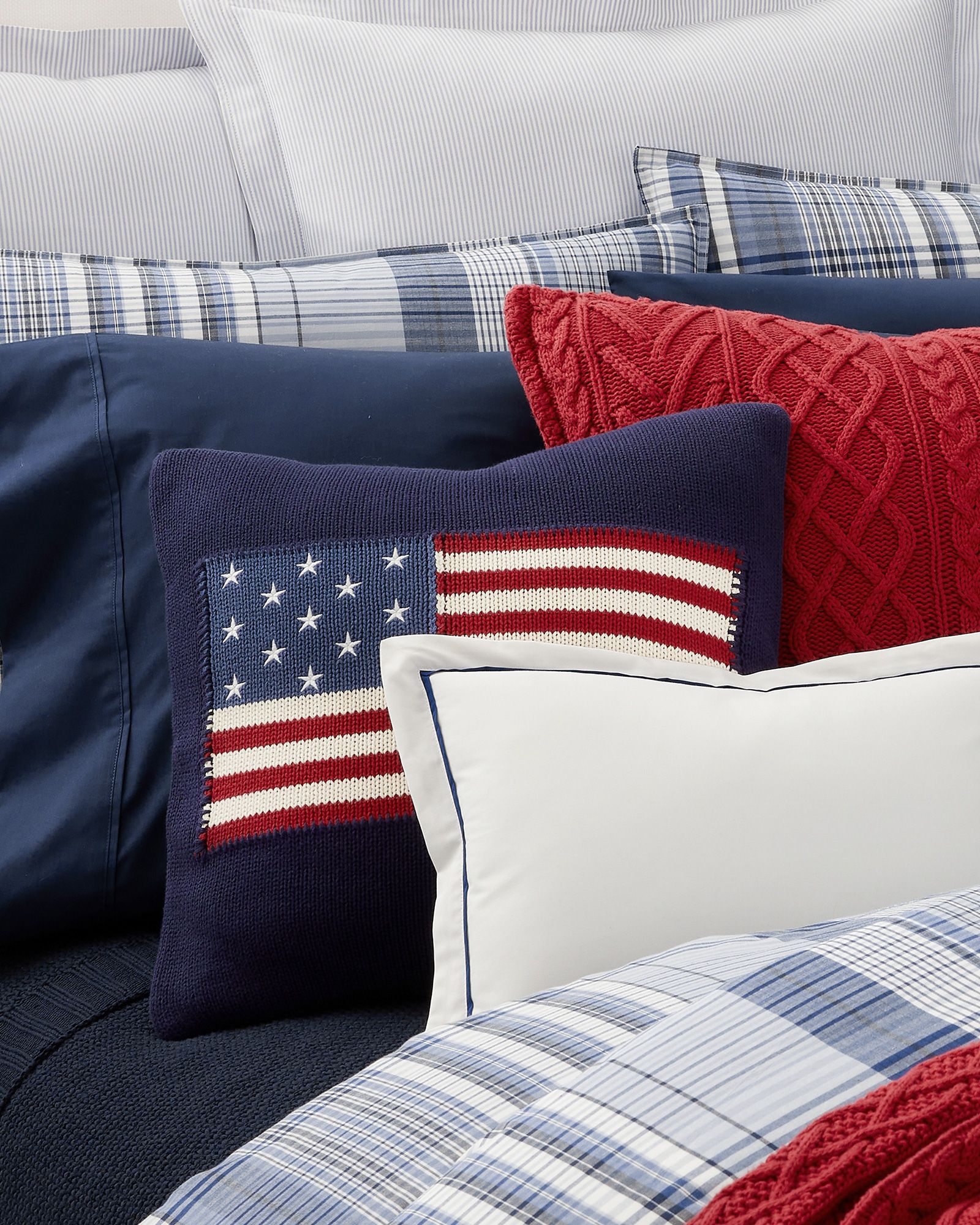 RL FLAG PILLOWCASE 50CM X 50CM