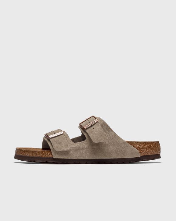 Birkenstock Arizona Soft Footbed Suede Leather in Taupe