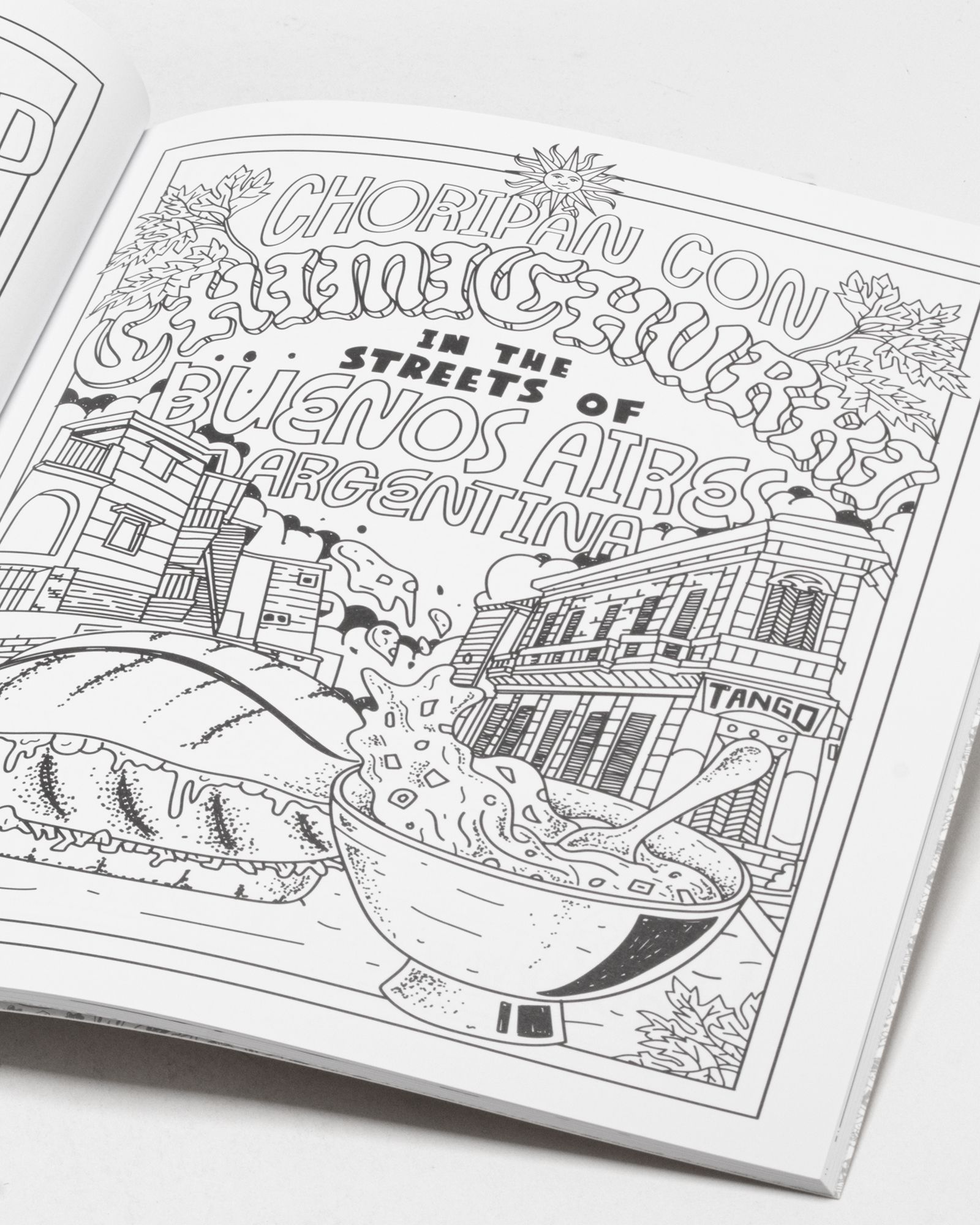 Street Food Coloring Book