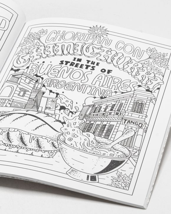 Street Food Coloring Book