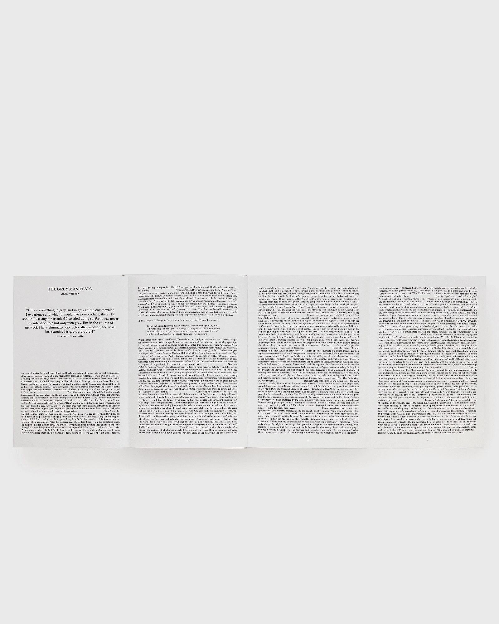 Thom Browne by Andrew Bolton and Thom Browne