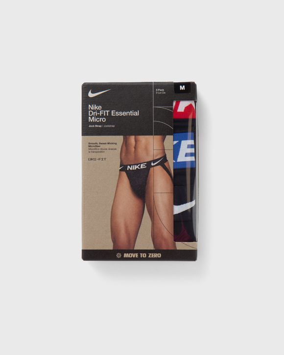 Nike Dri-FIT Essential Micro 3 pack jock straps in black