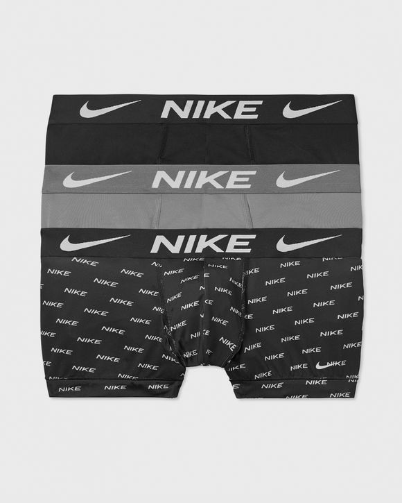 Nike Dri-FIT Essential Micro 3 pack boxer briefs in gray/black