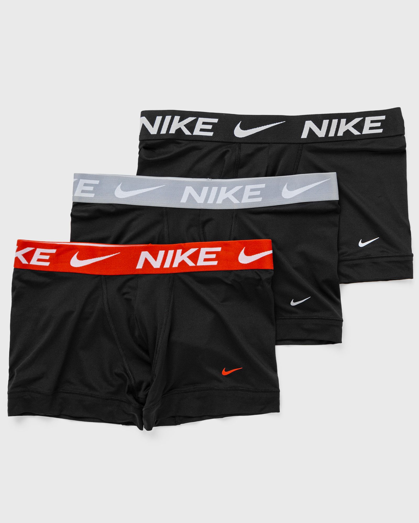 Nike Men's Black Dri-Fit Essential Micro Trunk 3Pk Men Boxers & Briefs In :L Large