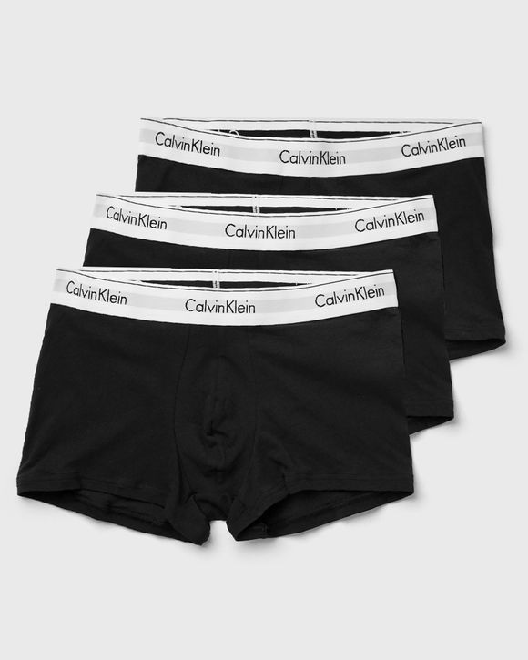 Calvin Klein Men's Modern Cotton Stretch 3 Pack Low Rise Trunk - Black - M