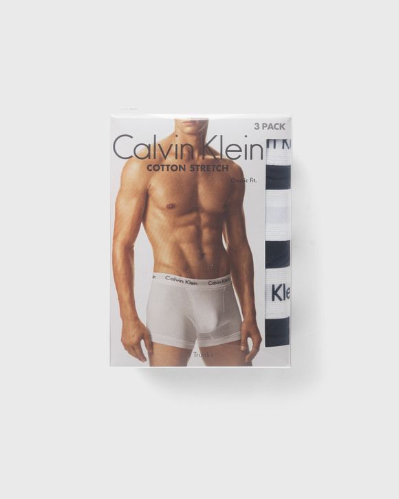 Calvin klein trunks 3 pack sales in cotton stretch