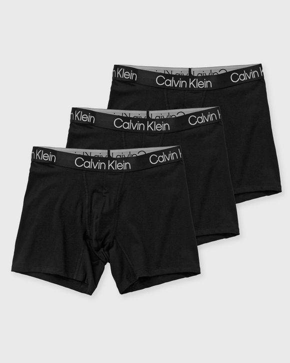 000nb2971a7v1 Calvin Klein Calvin Klein 3 Pack Modern Structure Boxer Briefs  Black 