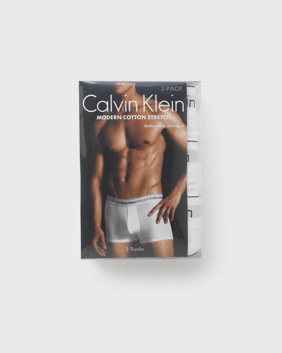 Calvin Klein Underwear MODERN COTTON STRETCH TRUNK 3 PACK White BSTN Store