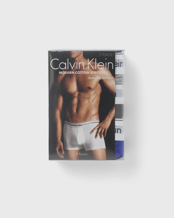 Calvin Klein Underwear MODERN CTN STRETCH Trunk TRUNK 3 PACK Blue