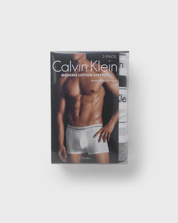 Boxer shorts Calvin Klein Modern Cotton Stretch Low Rise Trunk 3-Pack  Black/ White/ Grey Heather