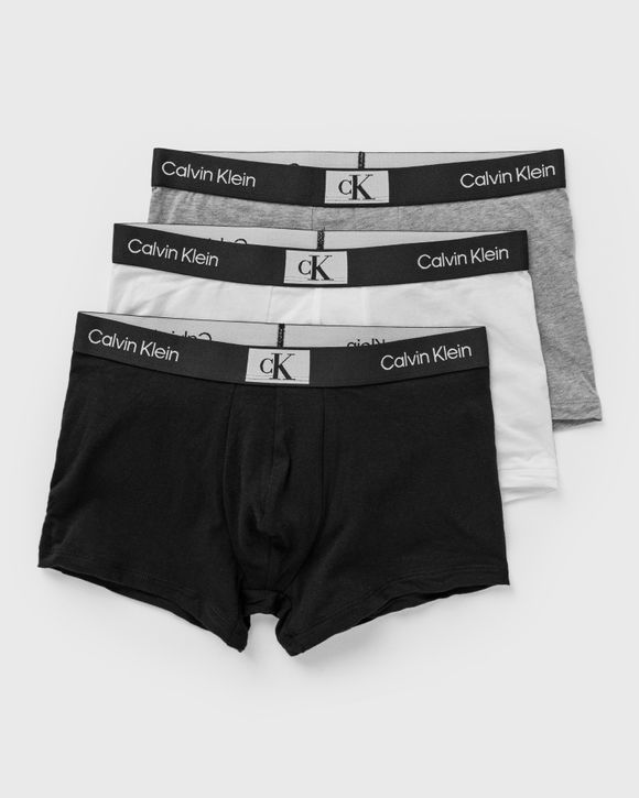 Calvin Klein Underwear CK96 TRUNK 3-PACK Black - BLACK, WHITE, GREY HEATHER