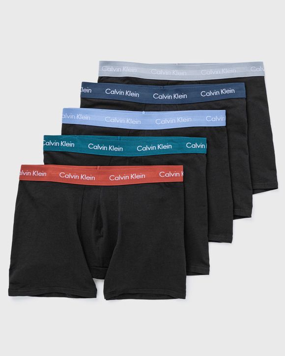 Calvin Klein Underwear COTTON STRETCH BOXER BRIEF 5 PACK Black - B-AT DP CR  GRY HT BE A BL BLBY
