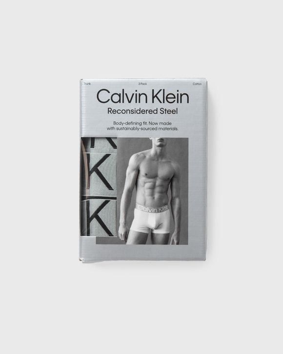 Calvin Klein Underwear SUSTAIN STEEL COTTON TRUNK 3-PACK Black - BLACK