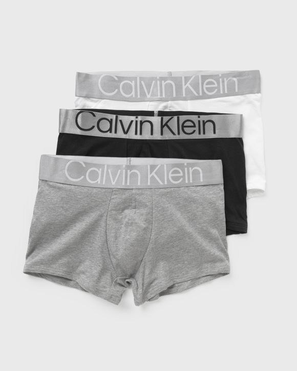 Calvin Klein Underwear SUSTAIN STEEL COTTON TRUNK 3-PACK Multi - BLACK/  WHITE/ GREY HEATHER
