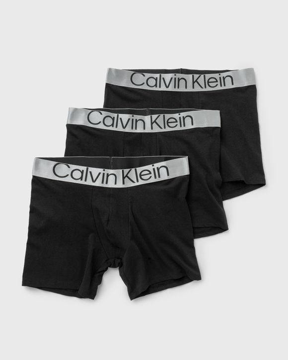 New in Box (3) Three Pack Men's Calvin Klein Cotton Boxer Brief Black Trunks