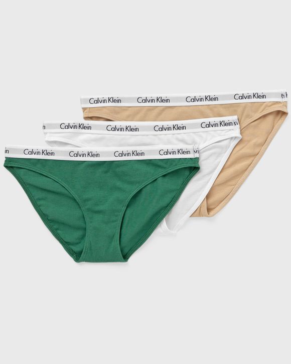 Calvin Klein Underwear WMNS BIKINI 3-PACK Multi - FOLIAGE/WHITE/TRENCH