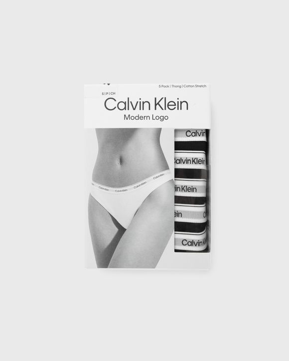 Calvin Klein Underwear WMNS 5 PACK THONG (LOW-RISE) Black
